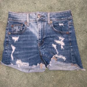 aeo high rise shorts